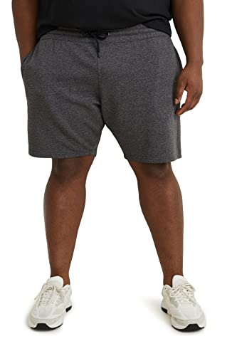 C&A Pantalones cortos de chándal para hombre de algodón regular, Dark Grey Melange, 6XL/grande
